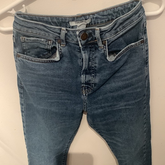 Perfect Forever 21 Mid Blue Button Up Blue Jeans SZ 27😍 - Picture 2 of 8